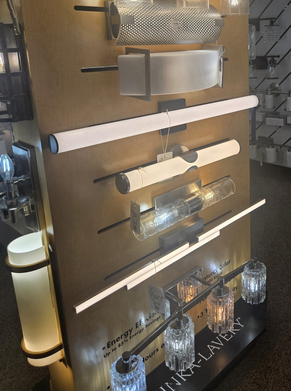 Minka-Lavery vanity and linear LED bath light display
